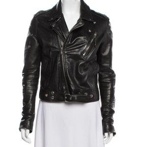 BLK DNM Leather Moto Jacket, Size Small S